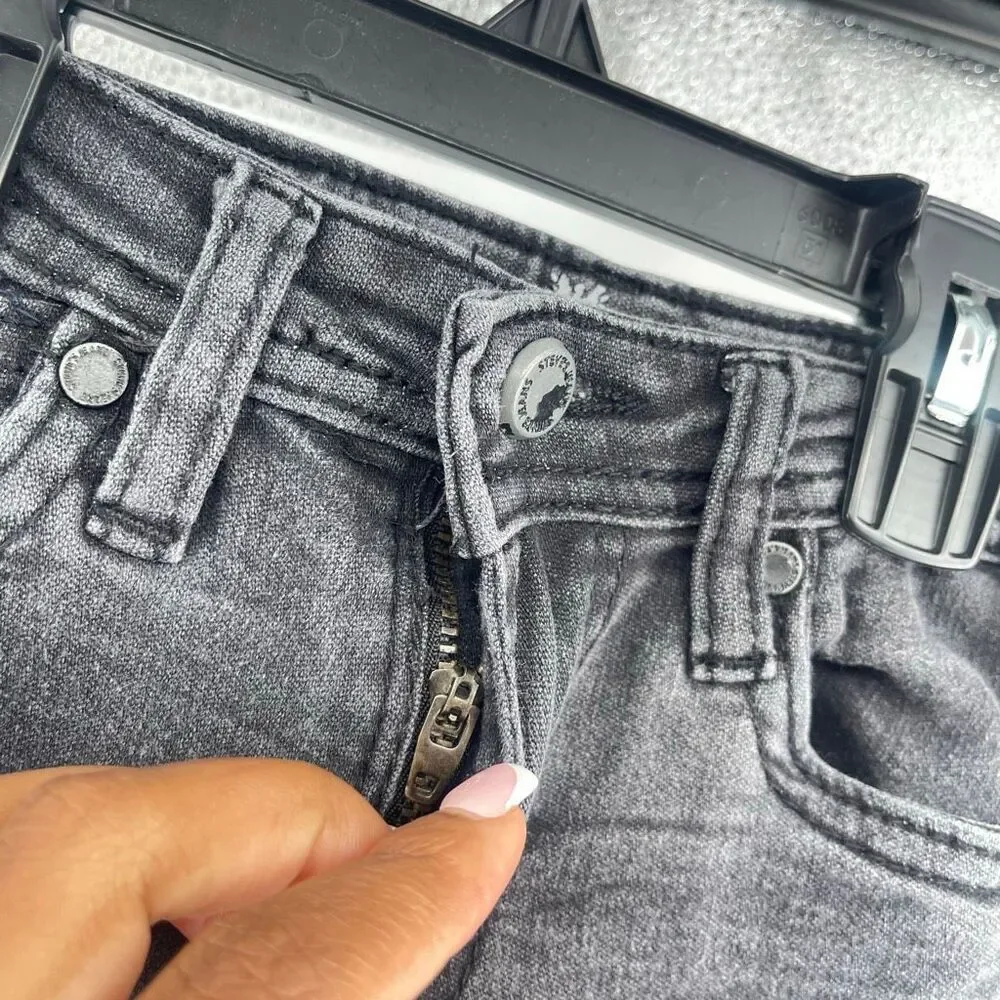 Steve’s Jeans Boys Moto Skinny Jeans Size 5 Gray Wash Stretch Denim Streetwear